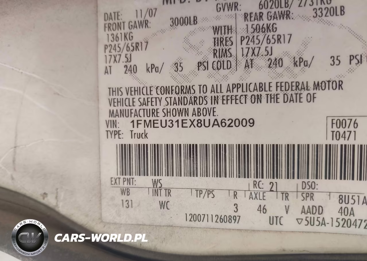 2008 Ford Explorer Sport Trac Xlt VIN:1FMEU31EX8UA62009 - 9