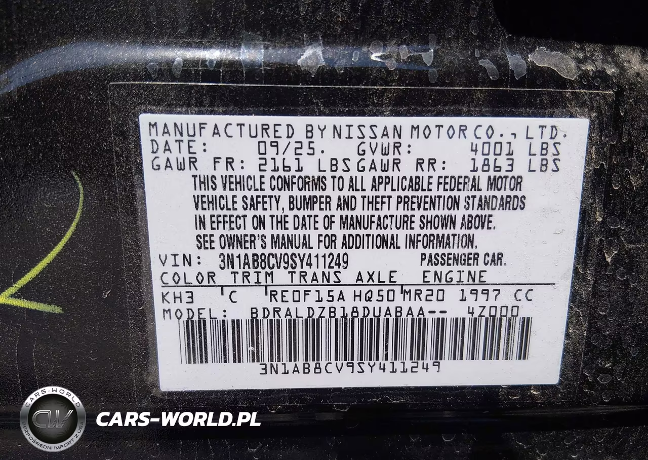 2025 Nissan Sentra Sv VIN:3N1AB8CV9SY411249 - 9