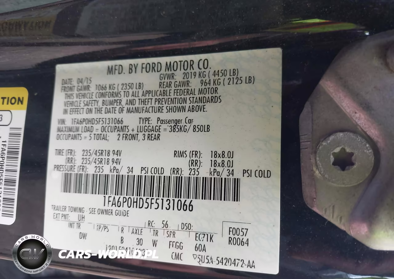 2015 Ford Fusion Se VIN:1FA6P0HD5F5131066 - 9