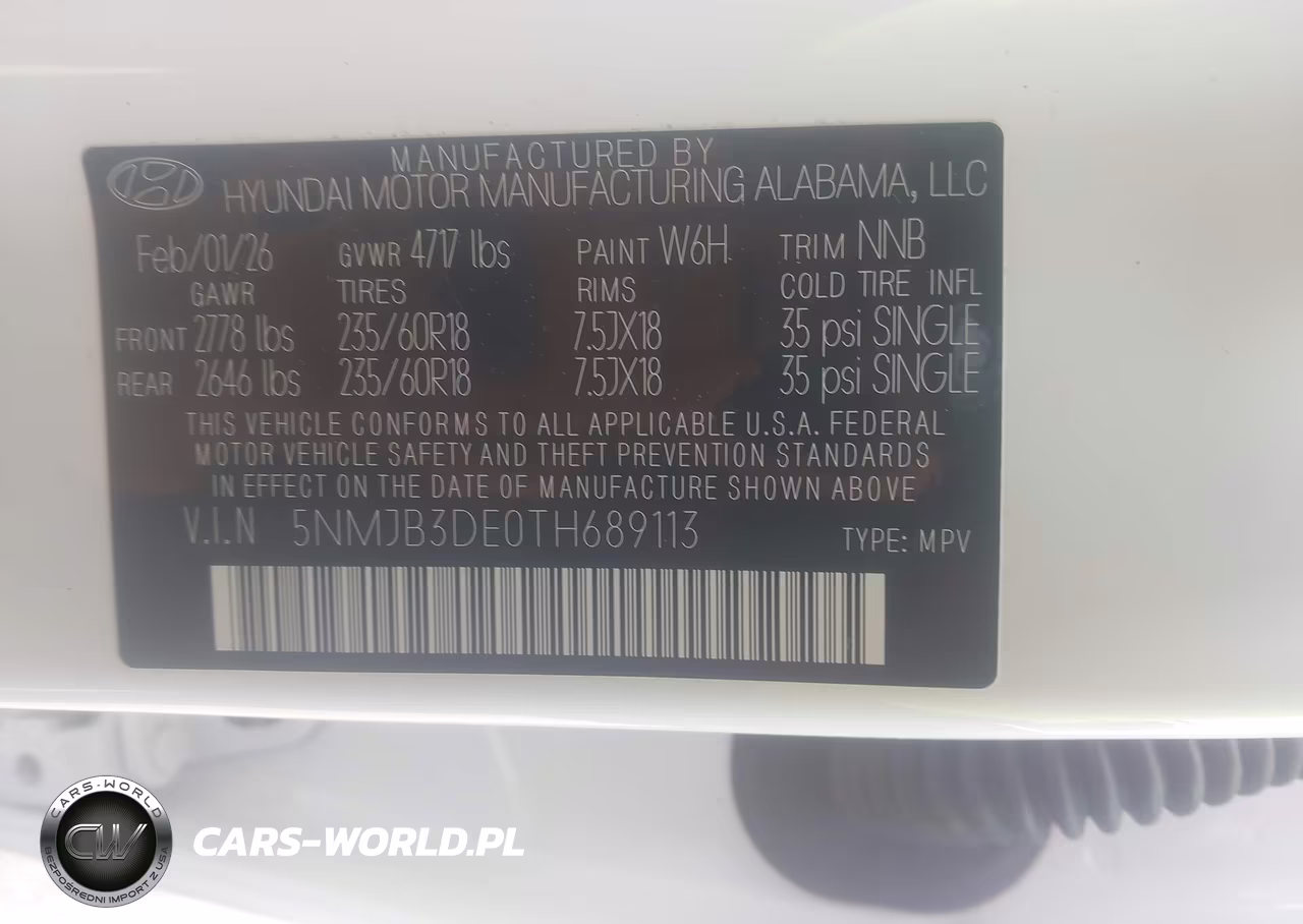 2026 Hyundai Tucson Sel VIN:5NMJB3DE0TH689113 - 9