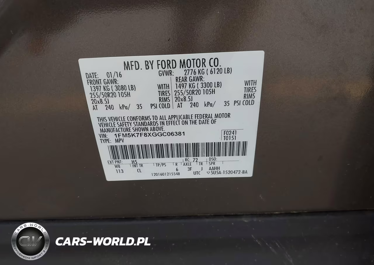 2016 Ford Explorer Limited VIN:1FM5K7F8XGGC06381 - 9