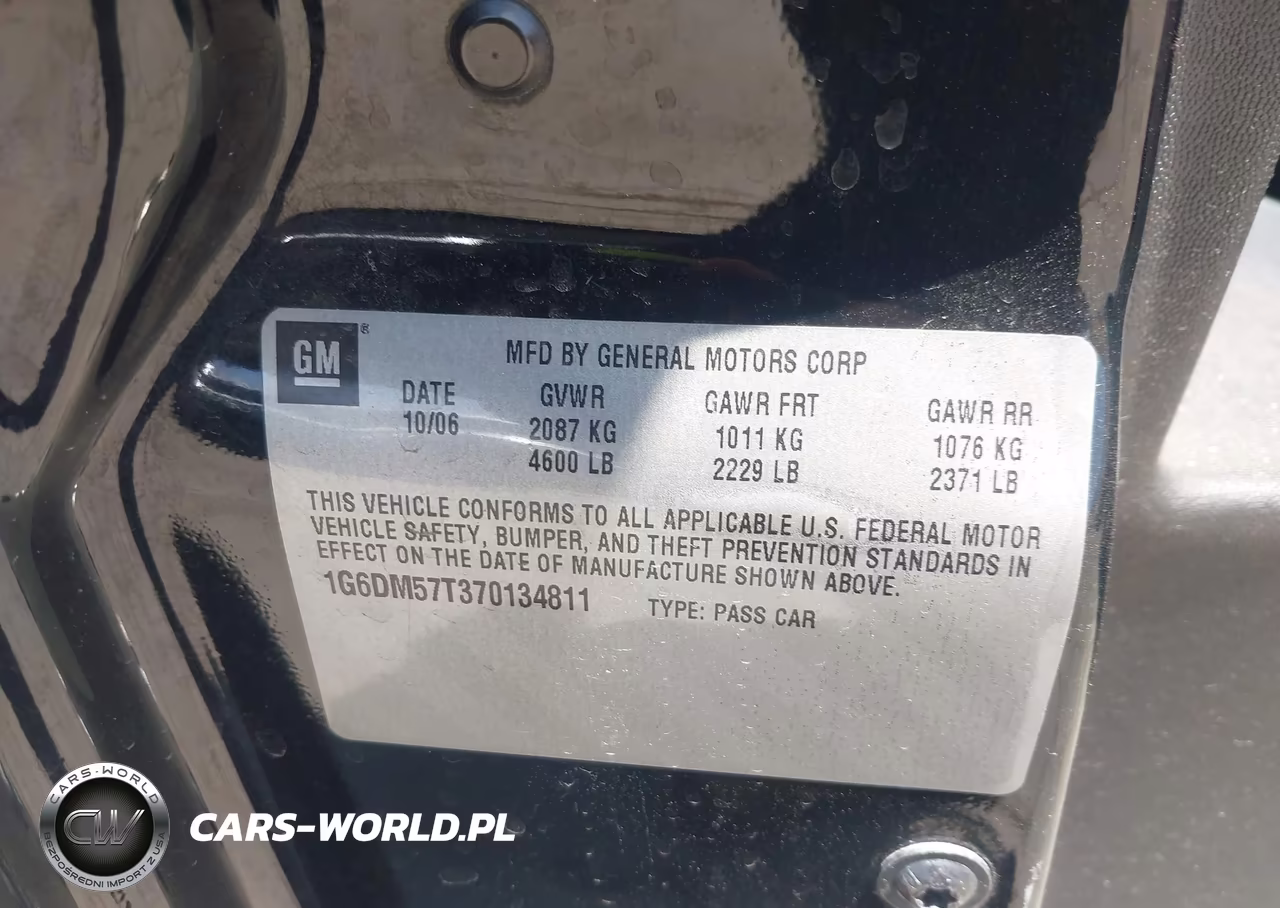 2007 Cadillac Cts Base W-1Sa VIN:1G6DM57T370134811 - 9