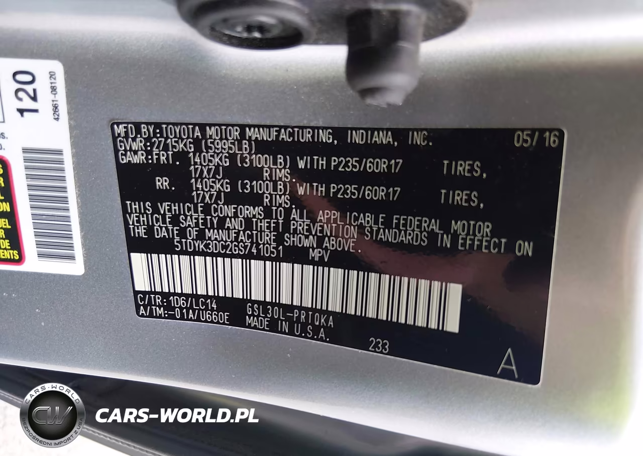 2016 Toyota Sienna Xle 8 Passenger VIN:5TDYK3DC2GS741051 - 9