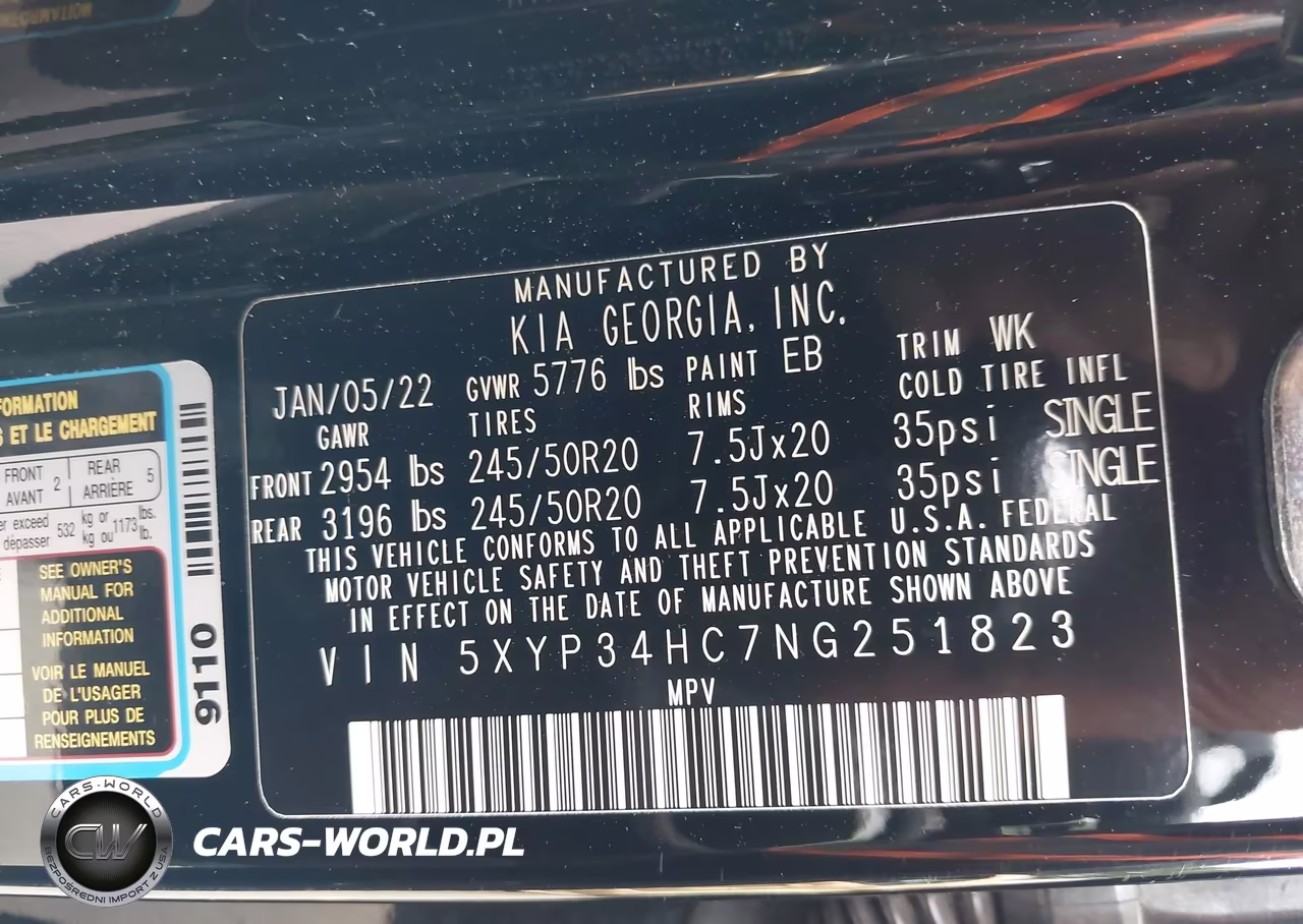 2022 Kia Telluride Ex VIN:5XYP34HC7NG251823 - 9