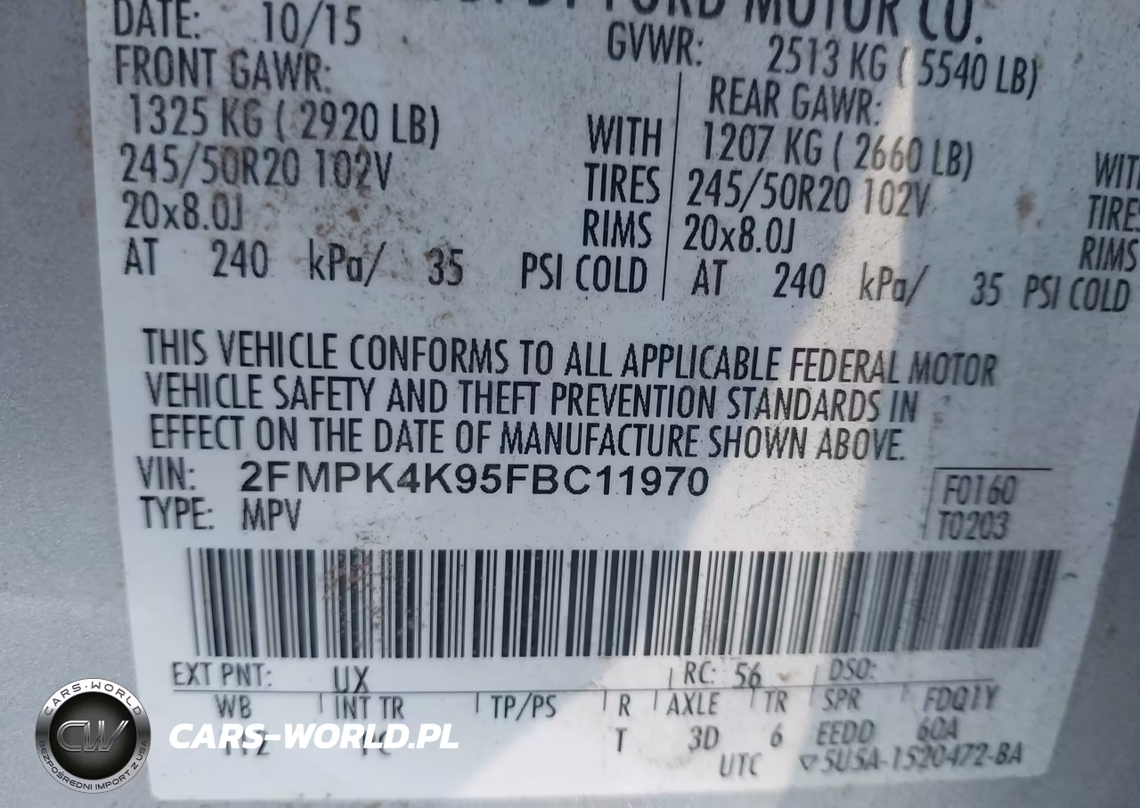 2015 Ford Edge Titanium VIN:2FMPK4K95FBC11970 - 9
