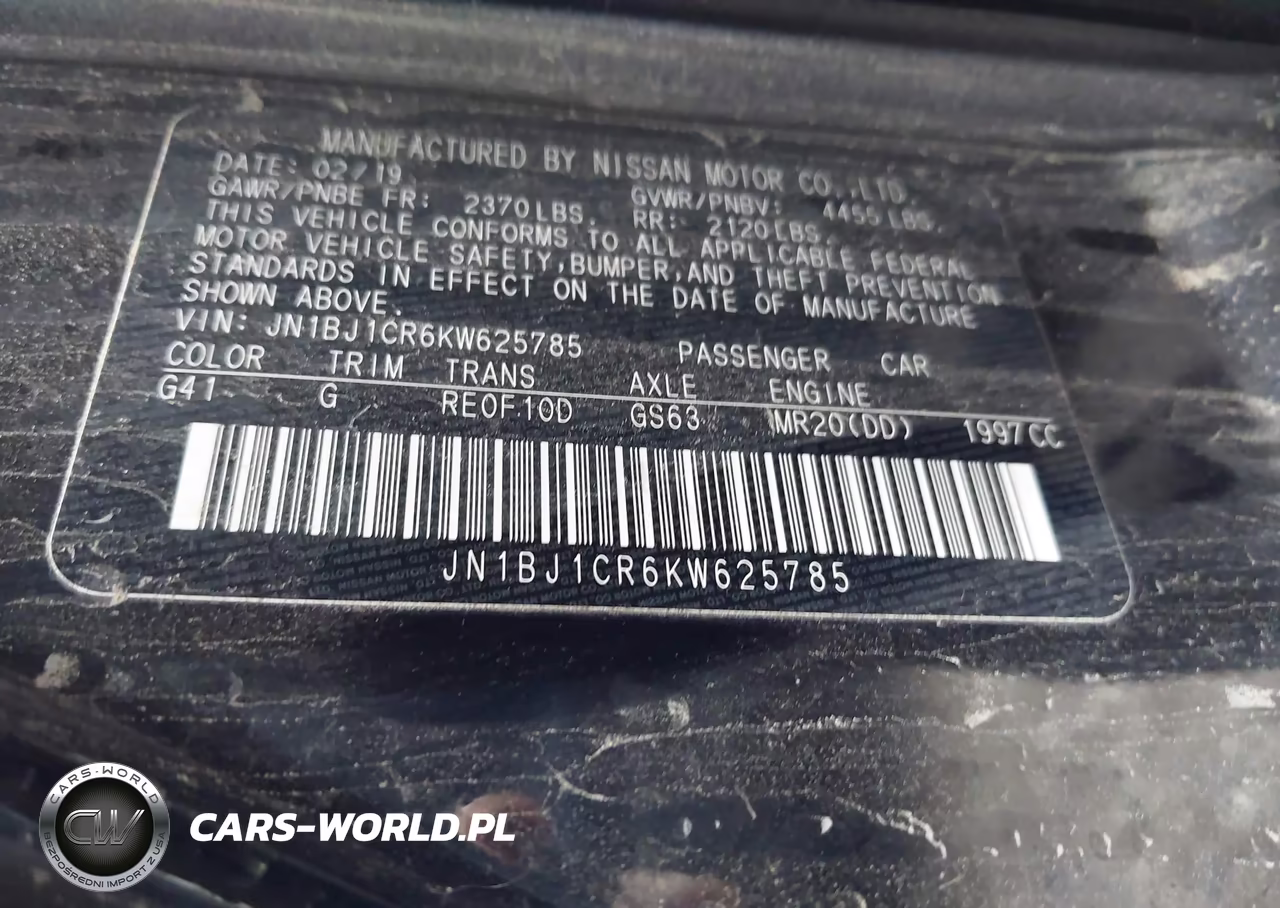 2019 Nissan Rogue Sport S VIN:JN1BJ1CR6KW625785 - 9