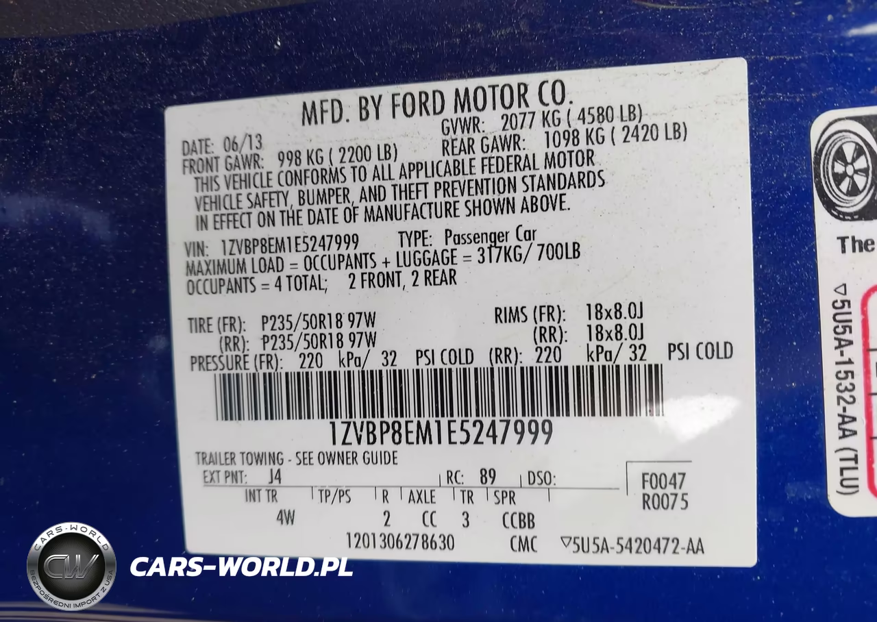 2014 Ford Mustang V6 VIN:1ZVBP8EM1E5247999 - 9