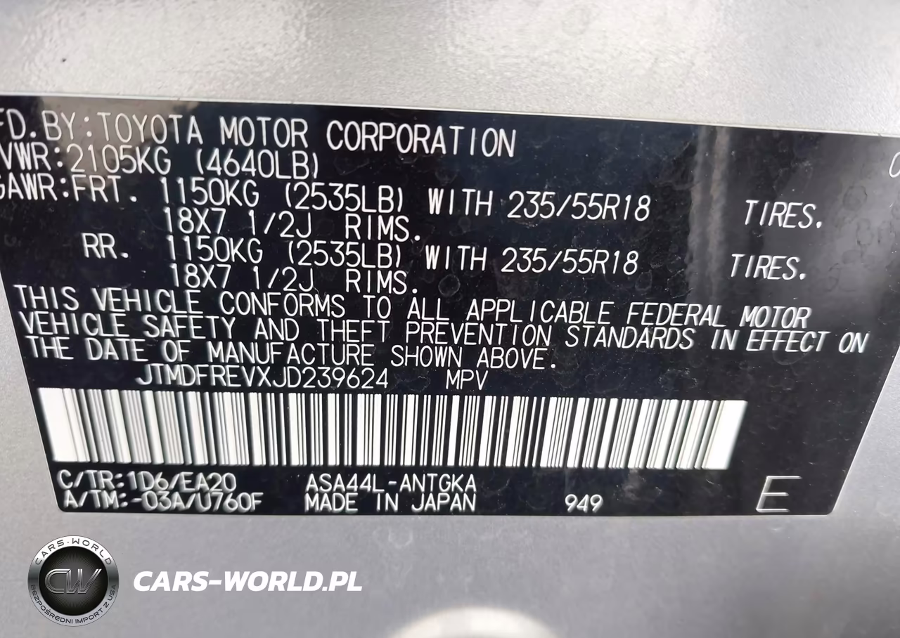 2018 Toyota Rav4 Limited VIN:JTMDFREVXJD239624 - 9