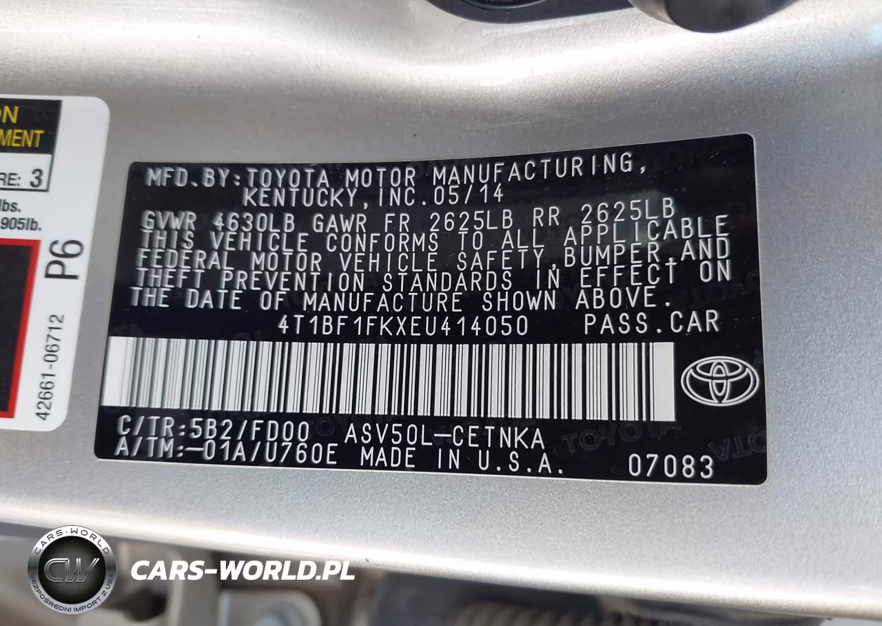 2014 Toyota Camry Le VIN:4T1BF1FKXEU414050 - 9