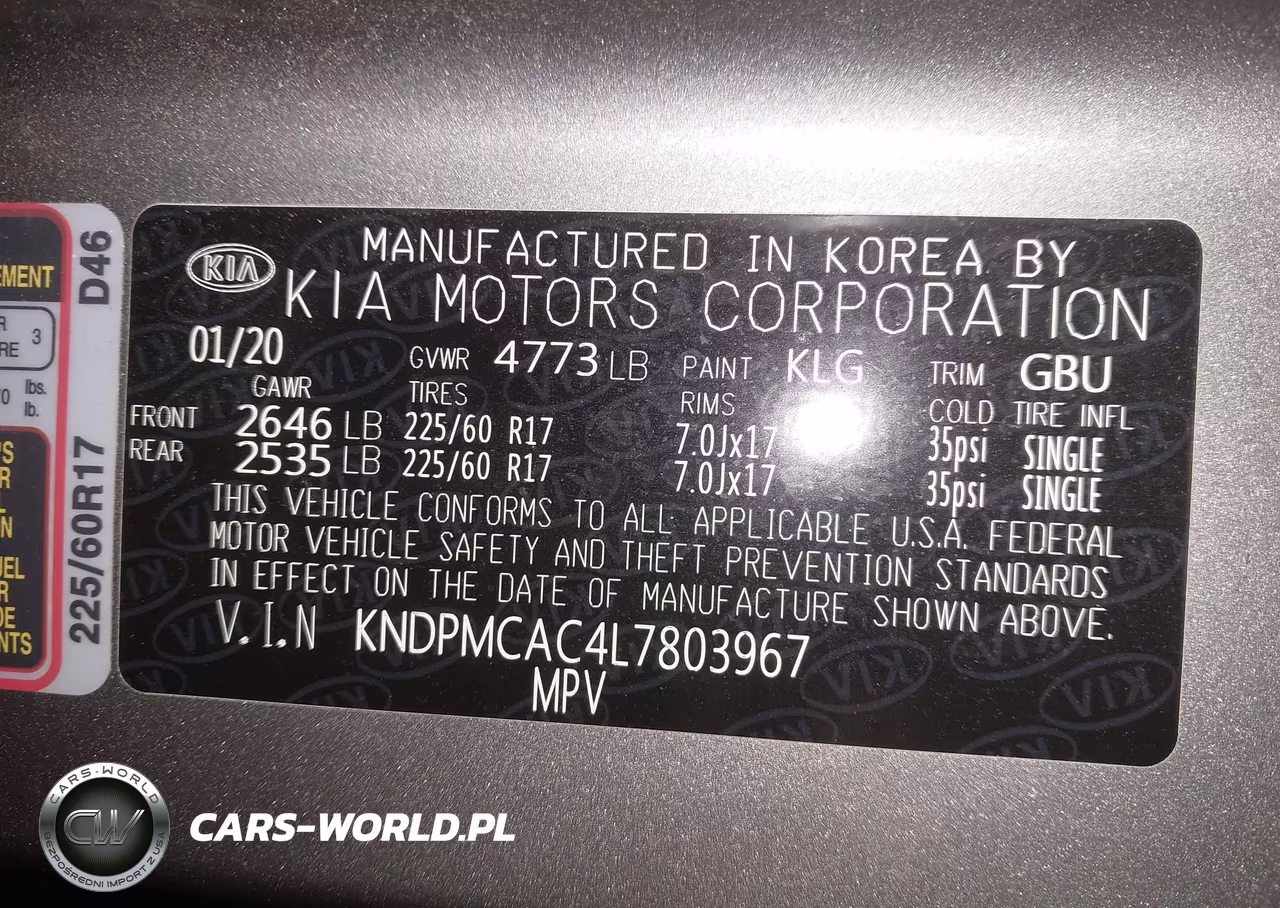 2020 Kia Sportage Lx VIN:KNDPMCAC4L7803967 - 9