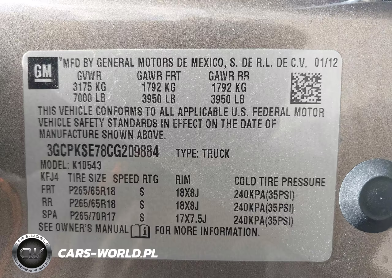 2012 Chevrolet Silverado 1500 Lt VIN:3GCPKSE78CG209884 - 9
