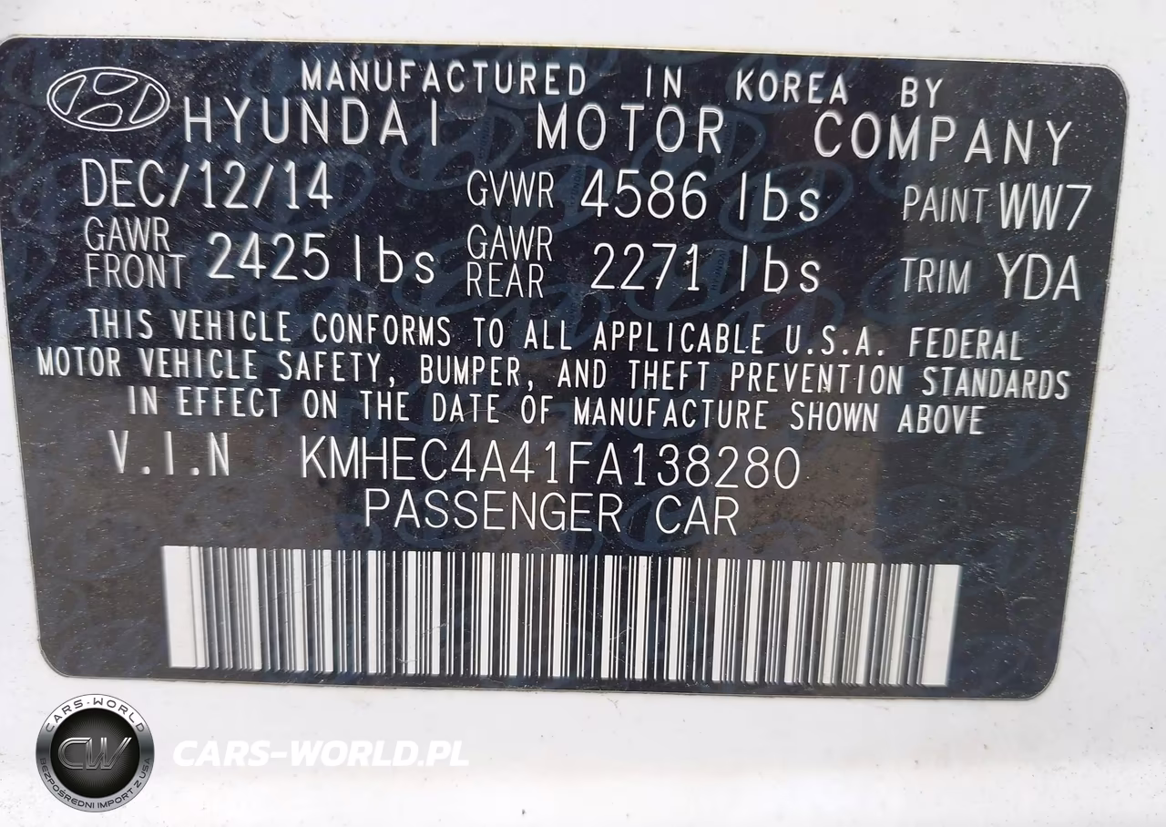 2015 Hyundai Sonata Hybrid VIN:KMHEC4A41FA138280 - 9