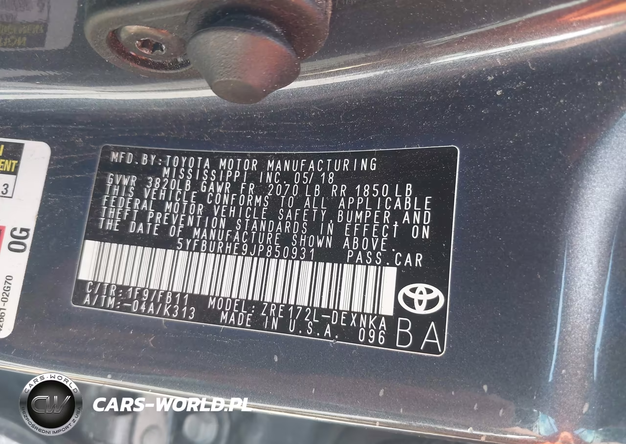 2018 Toyota Corolla Le VIN:5YFBURHE9JP850931 - 9