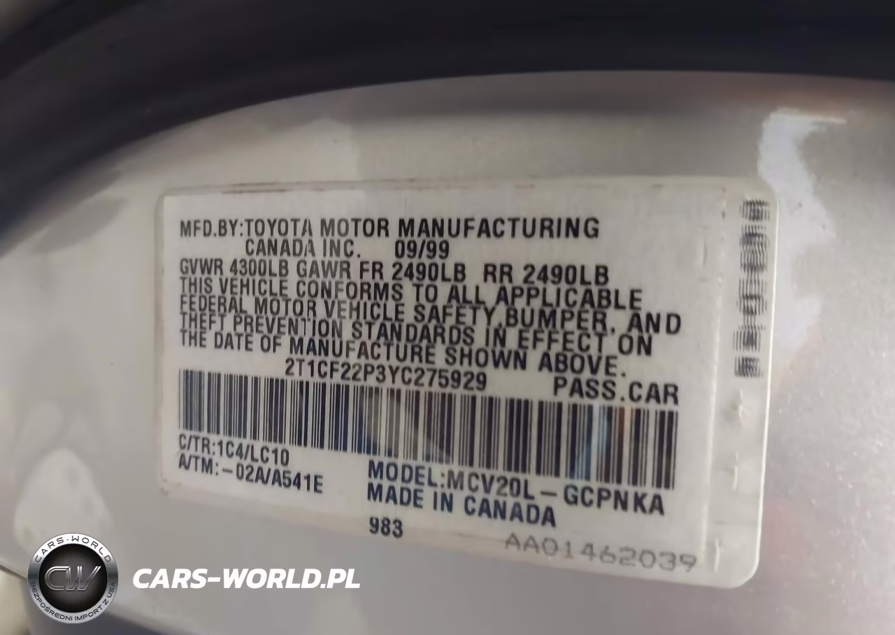 2000 Toyota Camry Solara Sle V6 VIN:2T1CF22P3YC275929 - 9