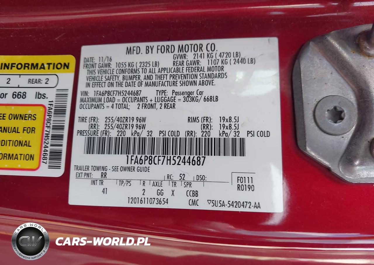2017 Ford Mustang Gt-Gt Premium VIN:1FA6P8CF7H5244687 - 9