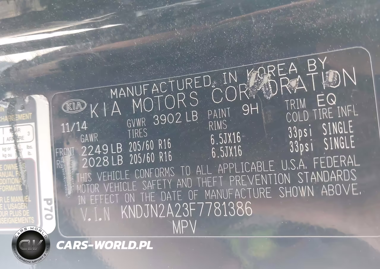 2015 Kia Soul VIN:KNDJN2A23F7781386 - 9