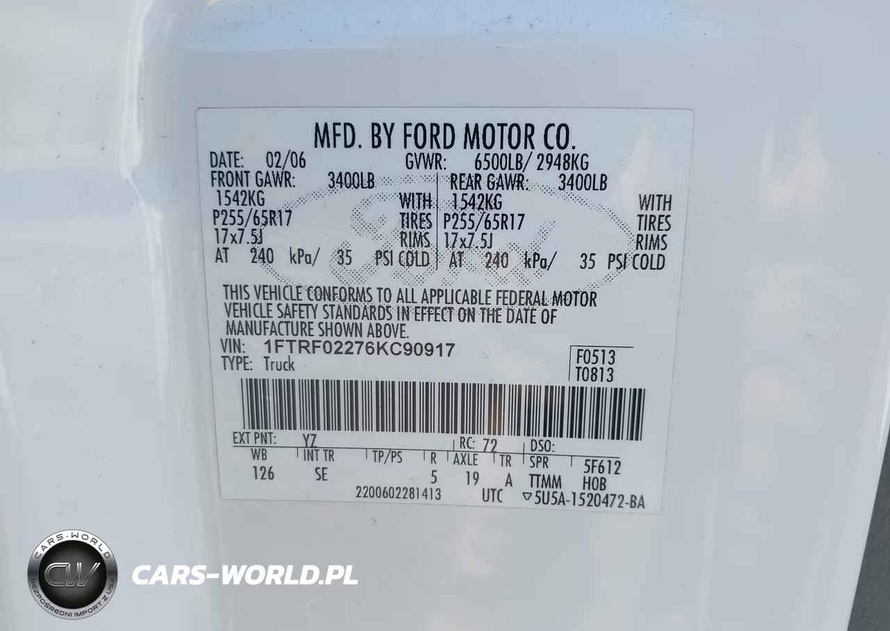 2006 Ford F-150 Stx-Xlt VIN:1FTRF02276KC90917 - 9