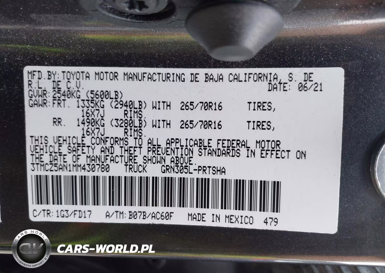 2021 Toyota Tacoma Trd Off-Road VIN:3TMCZ5AN1MM430780 - 9