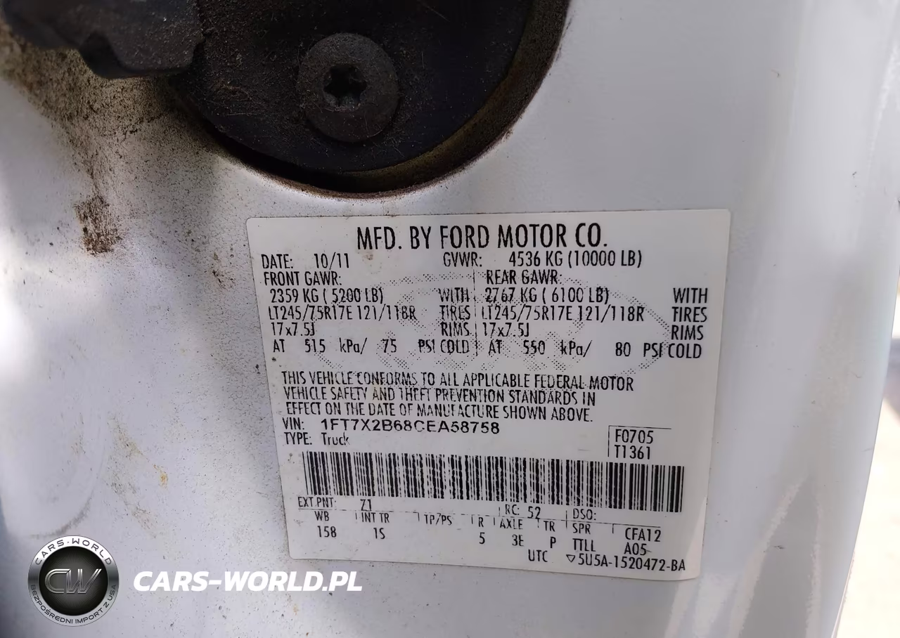 2012 Ford Super Duty F-250 Srw Lariat-Xl-Xlt VIN:1FT7X2B68CEA58758 - 9
