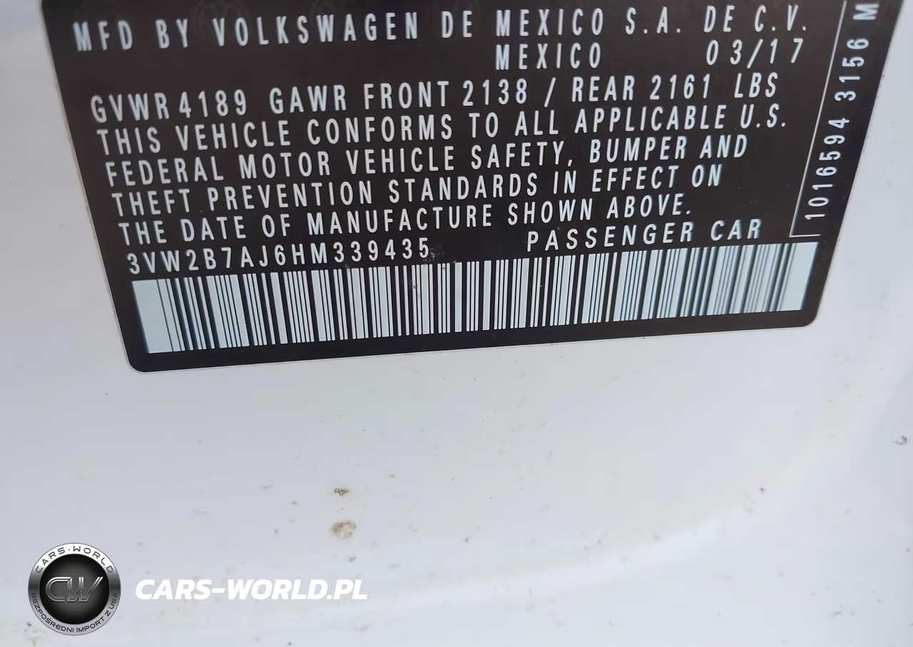 2017 Volkswagen Jetta 1.4T S VIN:3VW2B7AJ6HM339435 - 9