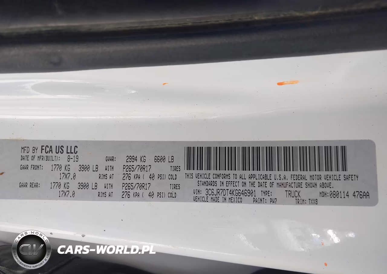 2019 Ram 1500 Classic Tradesman 4X4 8' Box VIN:3C6JR7DT4KG646901 - 9