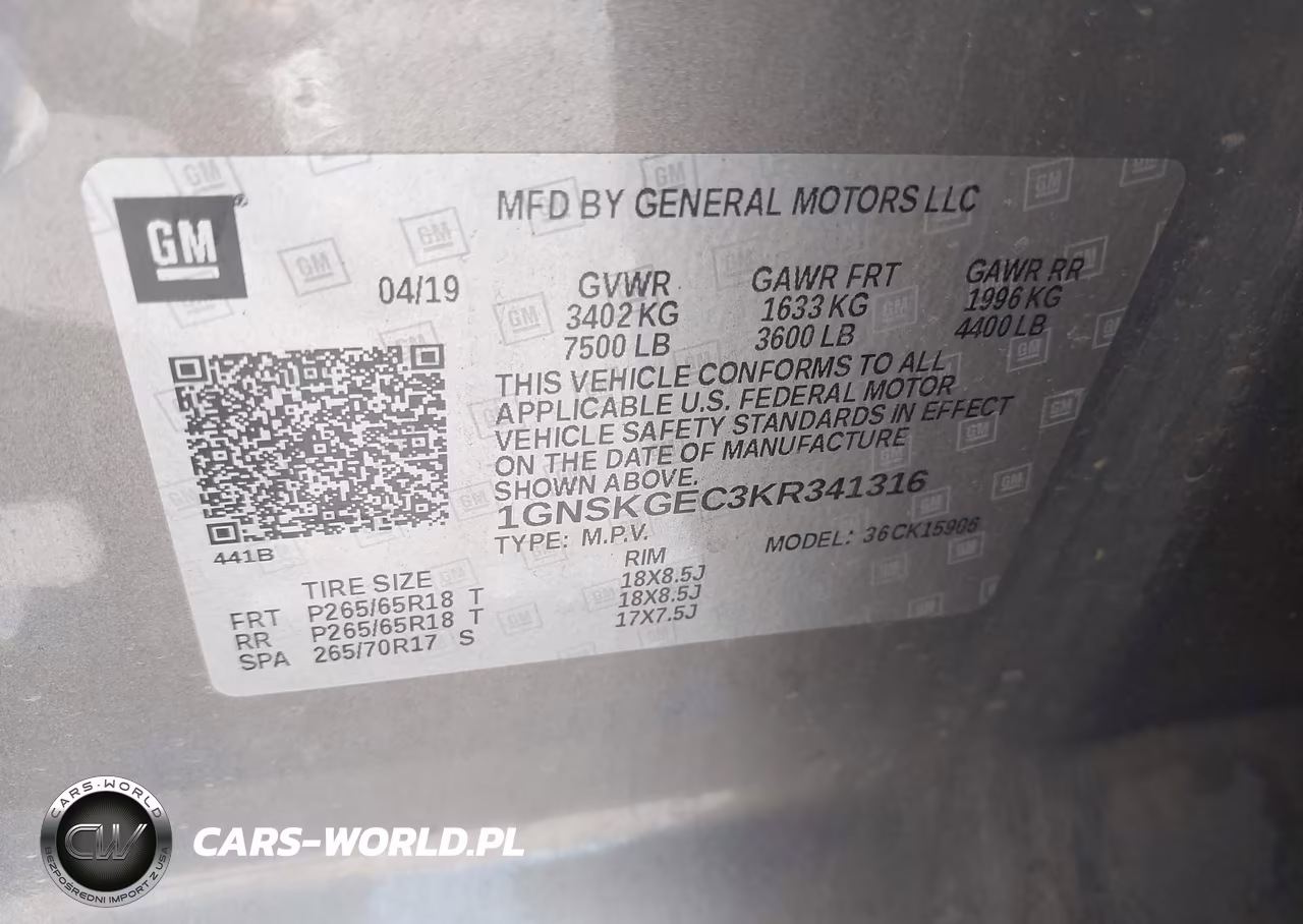 2019 Chevrolet Suburban Ls VIN:1GNSKGEC3KR341316 - 9