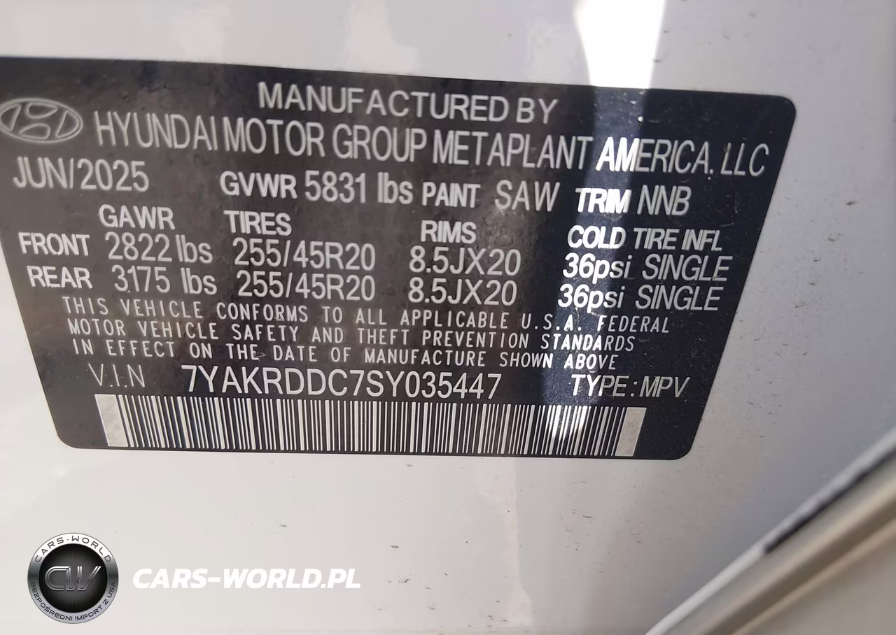 2025 Hyundai Ioniq 5 Limited VIN:7YAKRDDC7SY035447 - 9
