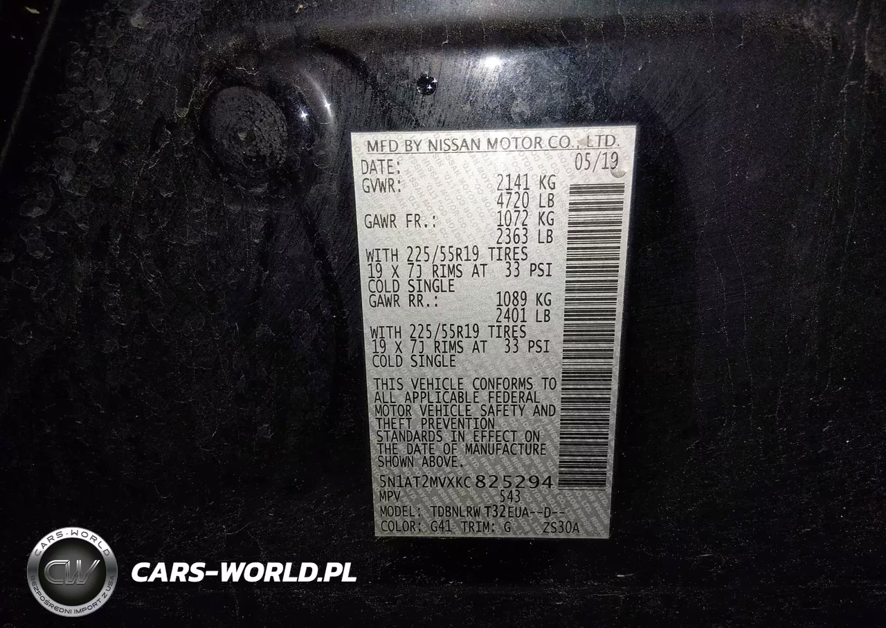 2019 Nissan Rogue Sl VIN:5N1AT2MVXKC825294 - 9