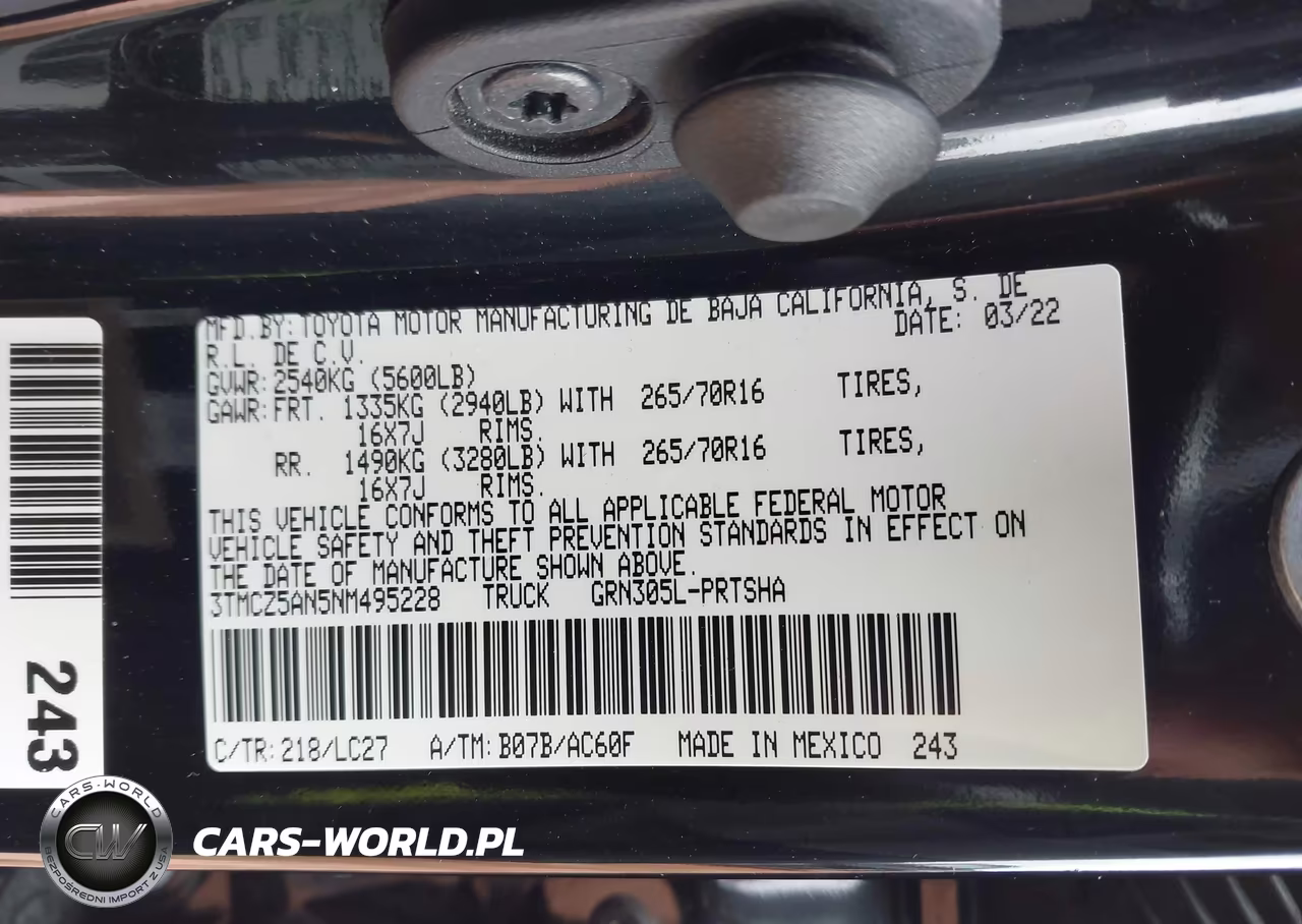 2022 Toyota Tacoma Trd Off Road VIN:3TMCZ5AN5NM495228 - 9