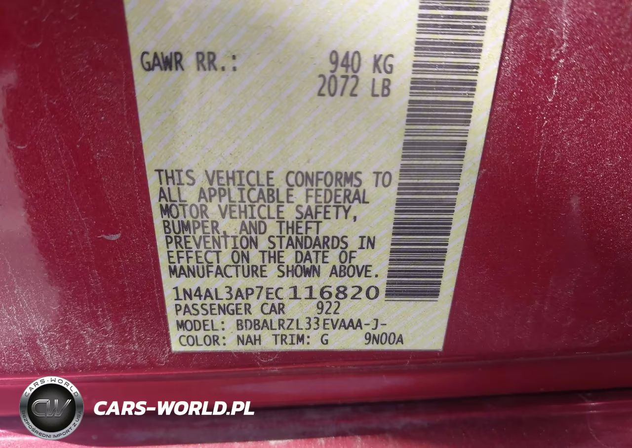 2014 Nissan Altima 2.5 S VIN:1N4AL3AP7EC116820 - 9