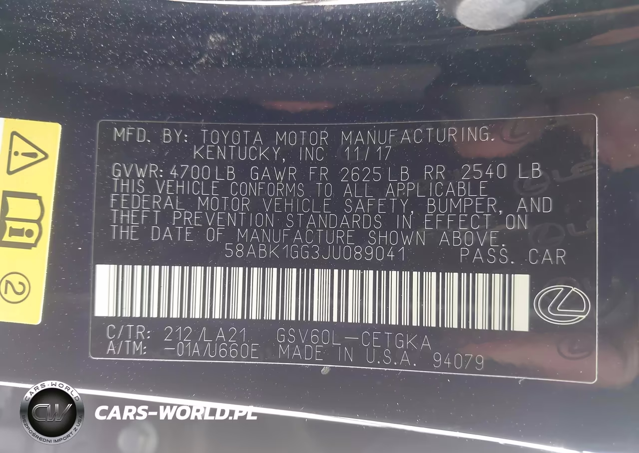2018 Lexus Es 350 VIN:58ABK1GG3JU089041 - 9