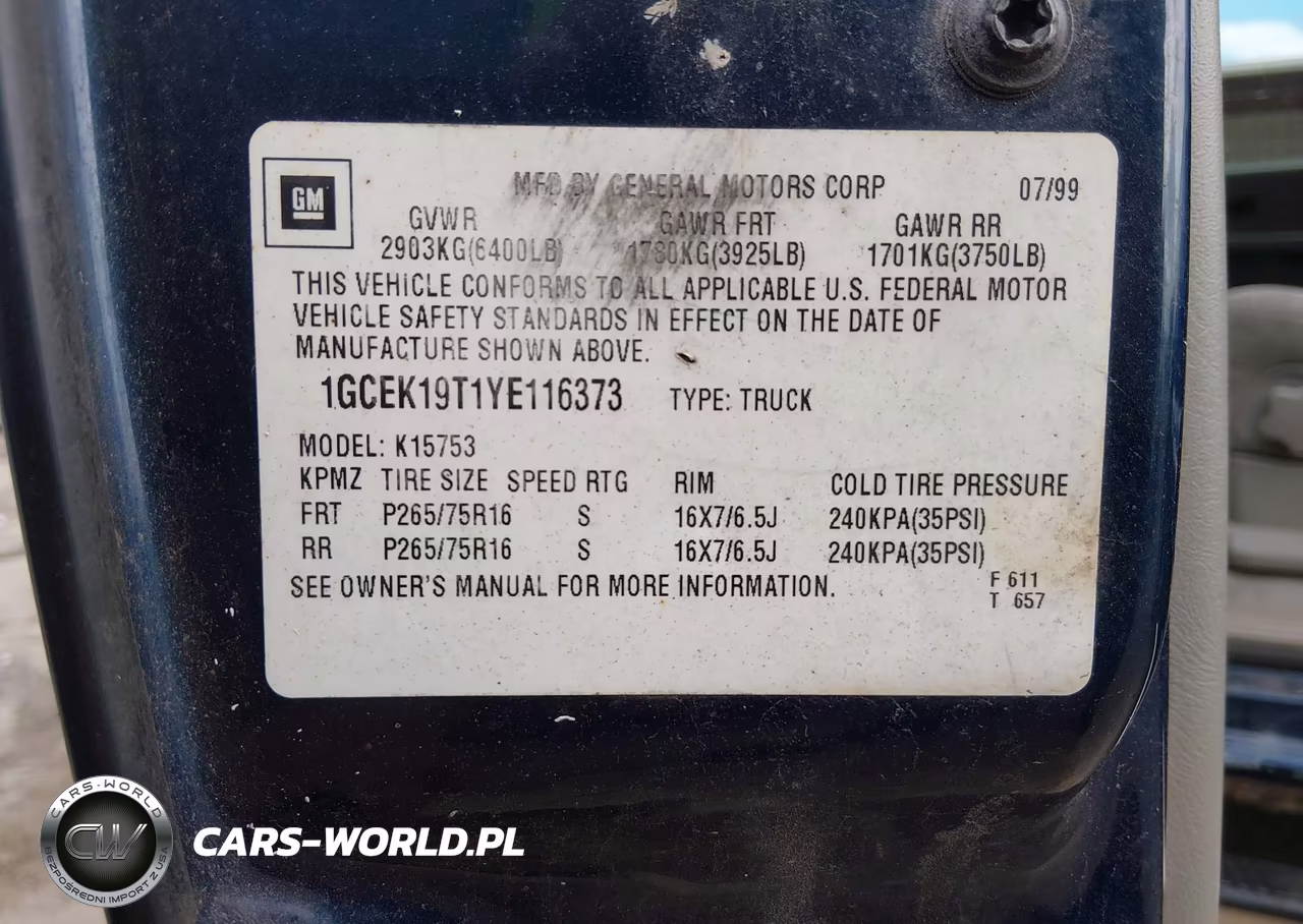 2000 Chevrolet Silverado 1500 Ls VIN:1GCEK19T1YE116373 - 9