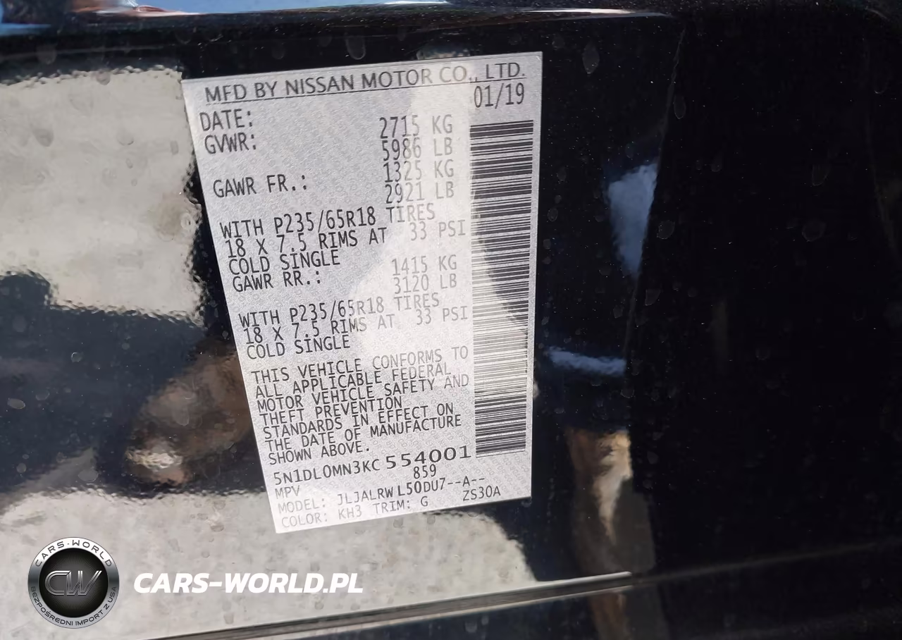 2019 Infiniti Qx60 Luxe VIN:5N1DL0MN3KC554001 - 9