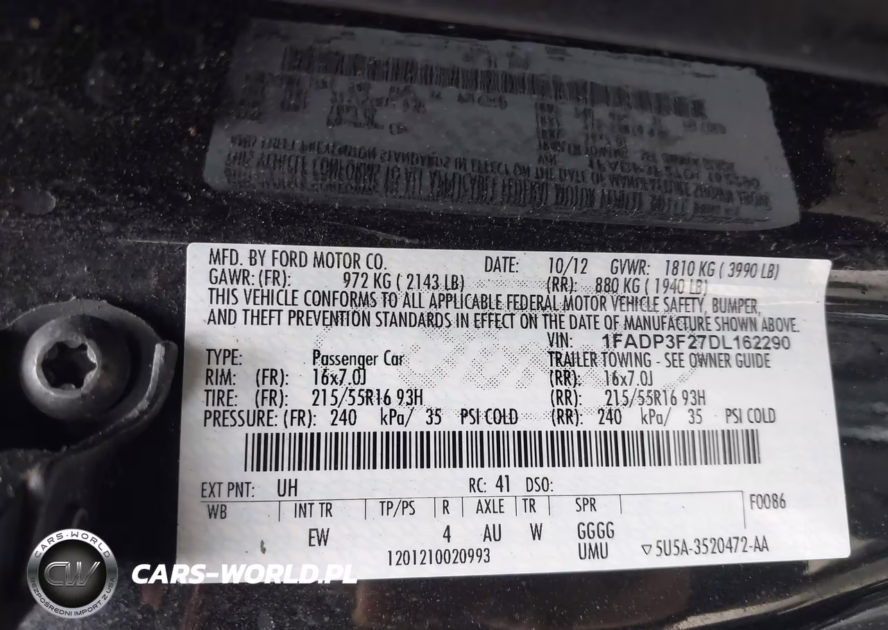 2013 Ford Focus Se VIN:1FADP3F27DL162290 - 9