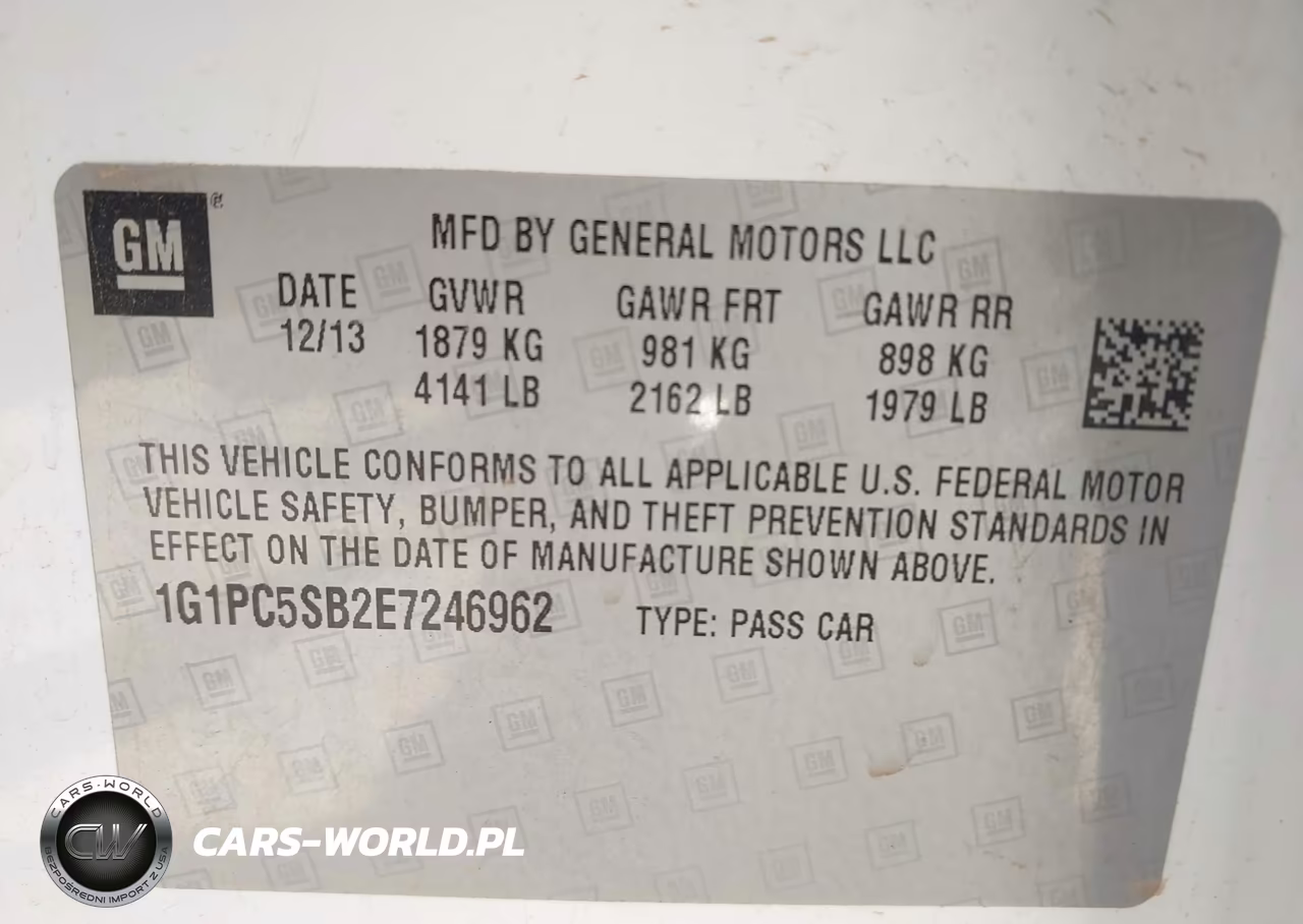 2014 Chevrolet Cruze 1Lt Auto VIN:1G1PC5SB2E7246962 - 9