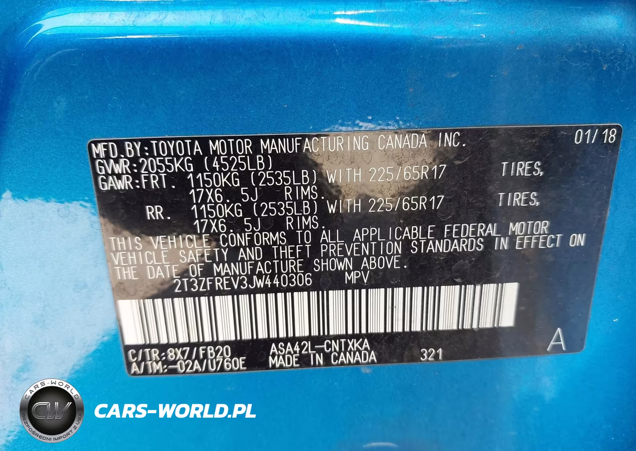 2018 Toyota Rav4 Le VIN:2T3ZFREV3JW440306 - 9