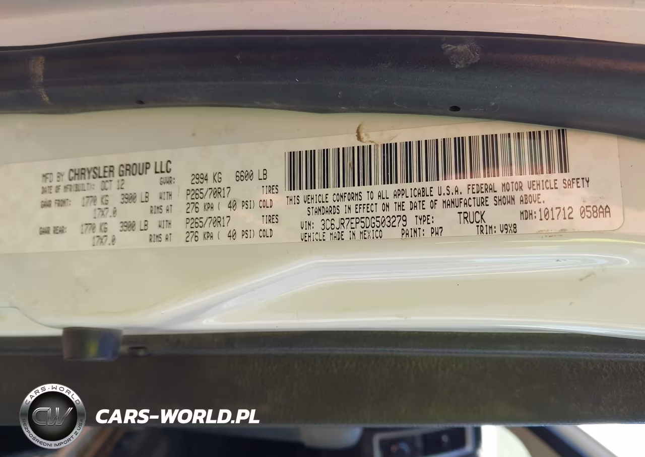 2013 Ram 1500 Slt VIN:3C6JR7EP5DG503279 - 9