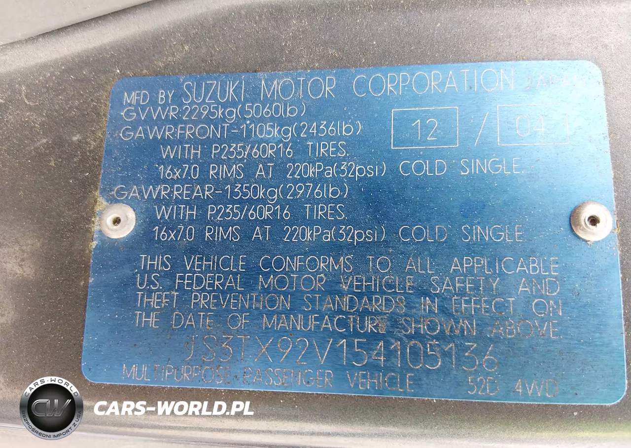 2005 Suzuki Xl-7 Ex-Lx VIN:JS3TX92V154105136 - 9