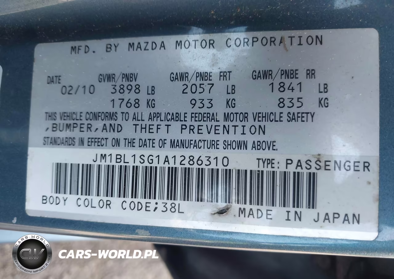 2010 Mazda Mazda3 I Sport VIN:JM1BL1SG1A1286310 - 9