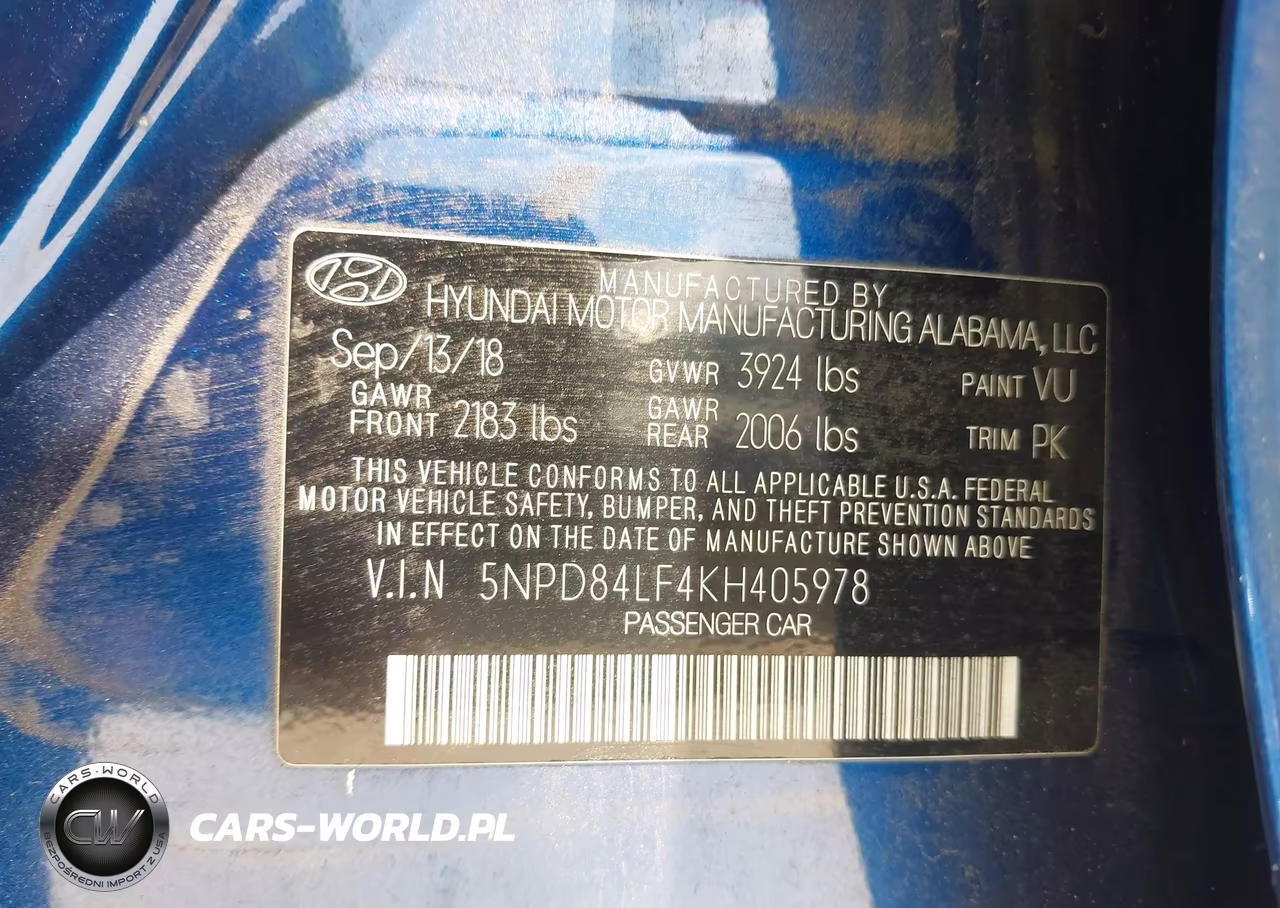 2019 Hyundai Elantra Sel VIN:5NPD84LF4KH405978 - 9