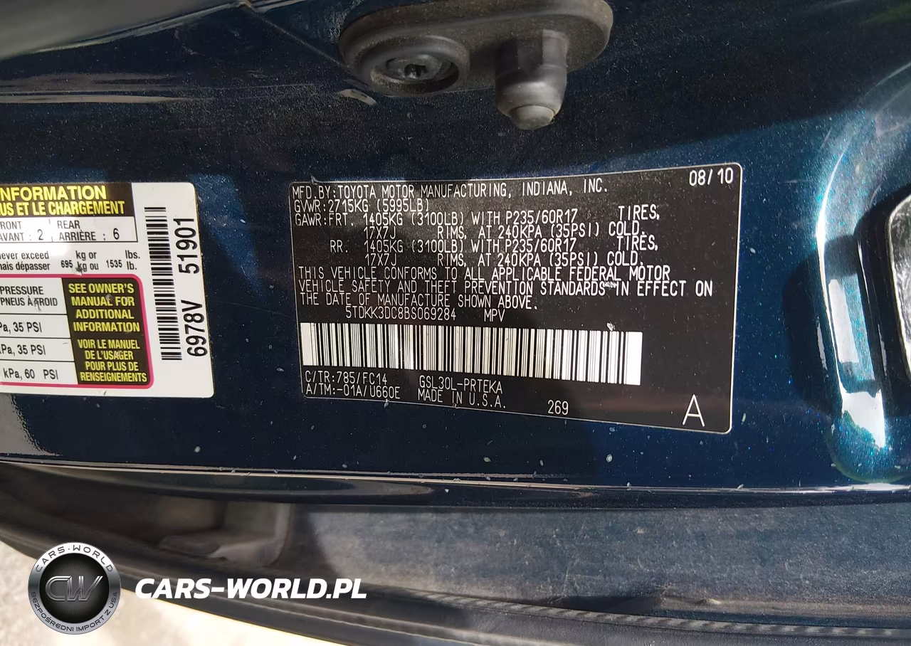 2011 Toyota Sienna Le V6 VIN:5TDKK3DC8BS069284 - 9