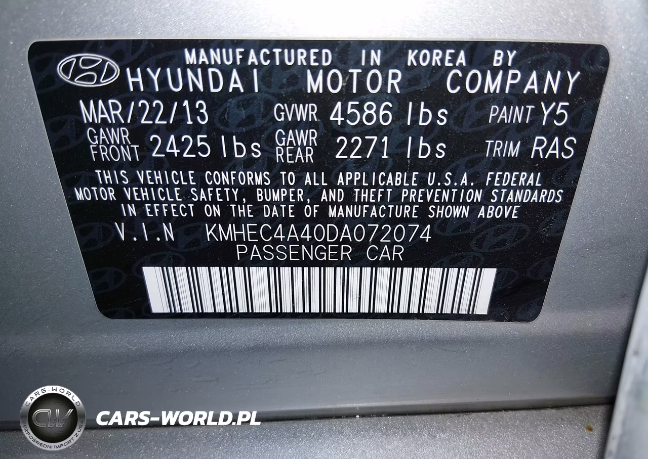2013 Hyundai Sonata Hybrid Limited VIN:KMHEC4A40DA072074 - 9