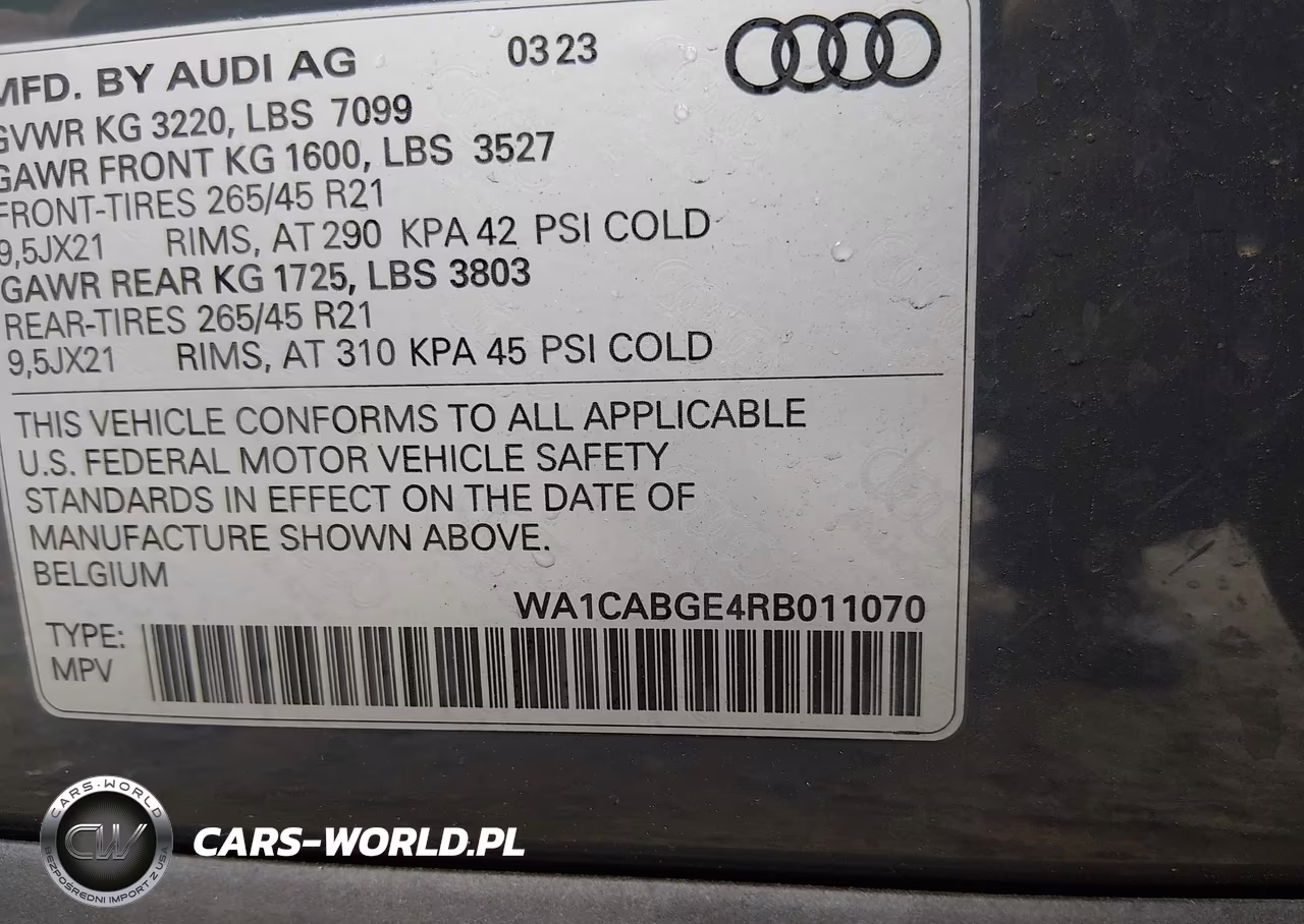 2024 Audi Q8 E-Tron S Line Premium Plus Quattro VIN:WA1CABGE4RB011070 - 9