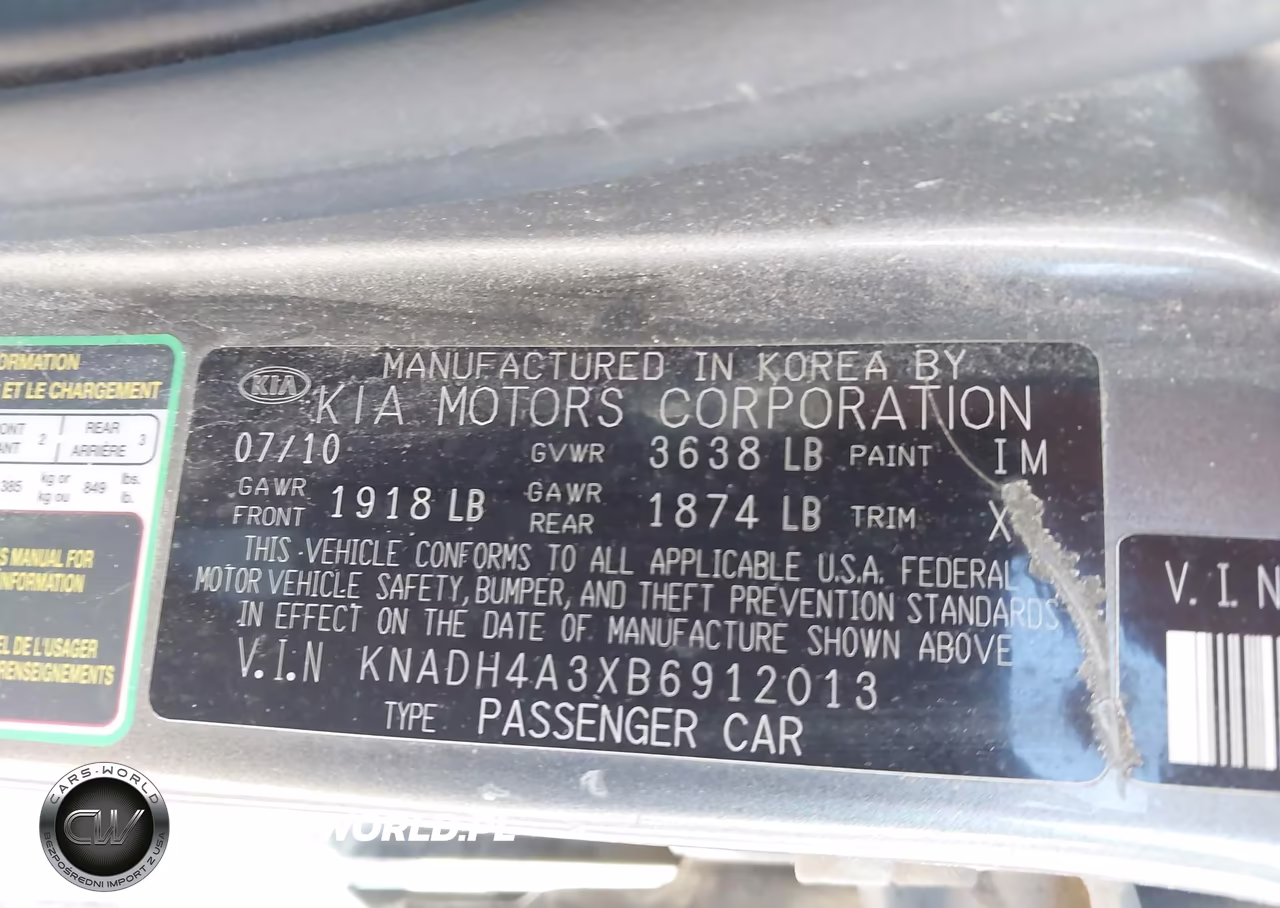 2011 Kia Rio Lx VIN:KNADH4A3XB6912013 - 9