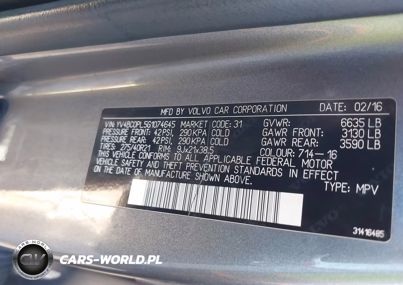 2016 Volvo Xc90 Hybrid T8 Inscription VIN:YV4BC0PL5G1074645 - 9