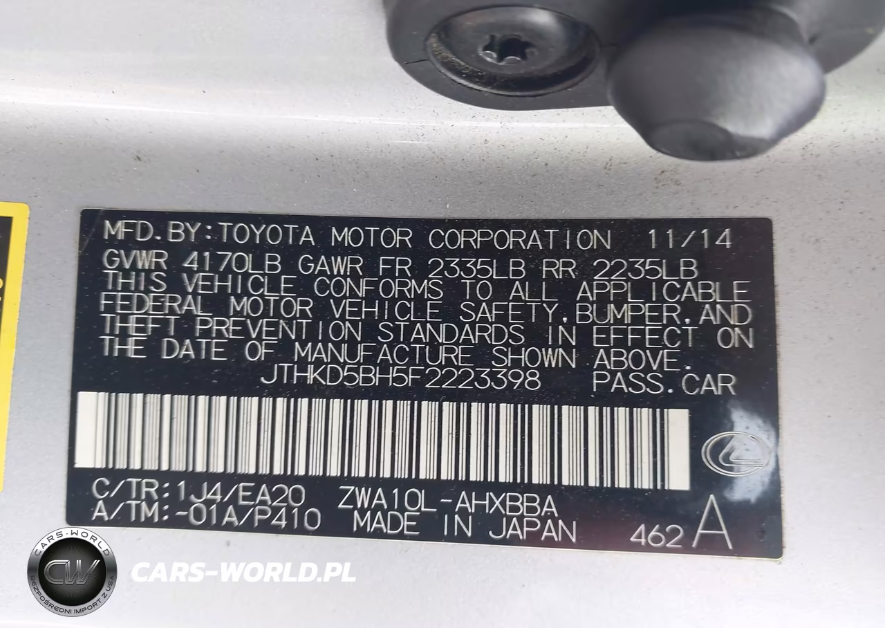 2015 Lexus Ct 200H VIN:JTHKD5BH5F2223398 - 9