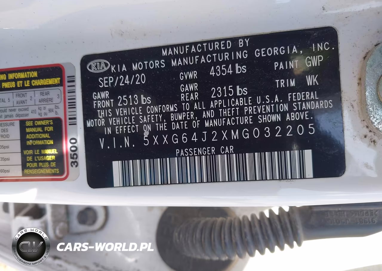 2021 Kia K5 Gt-Line VIN:5XXG64J2XMG032205 - 9