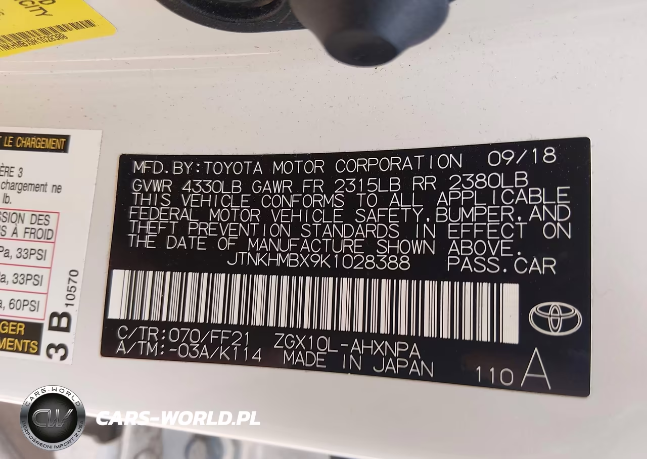 2019 Toyota C-Hr Xle VIN:JTNKHMBX9K1028388 - 9