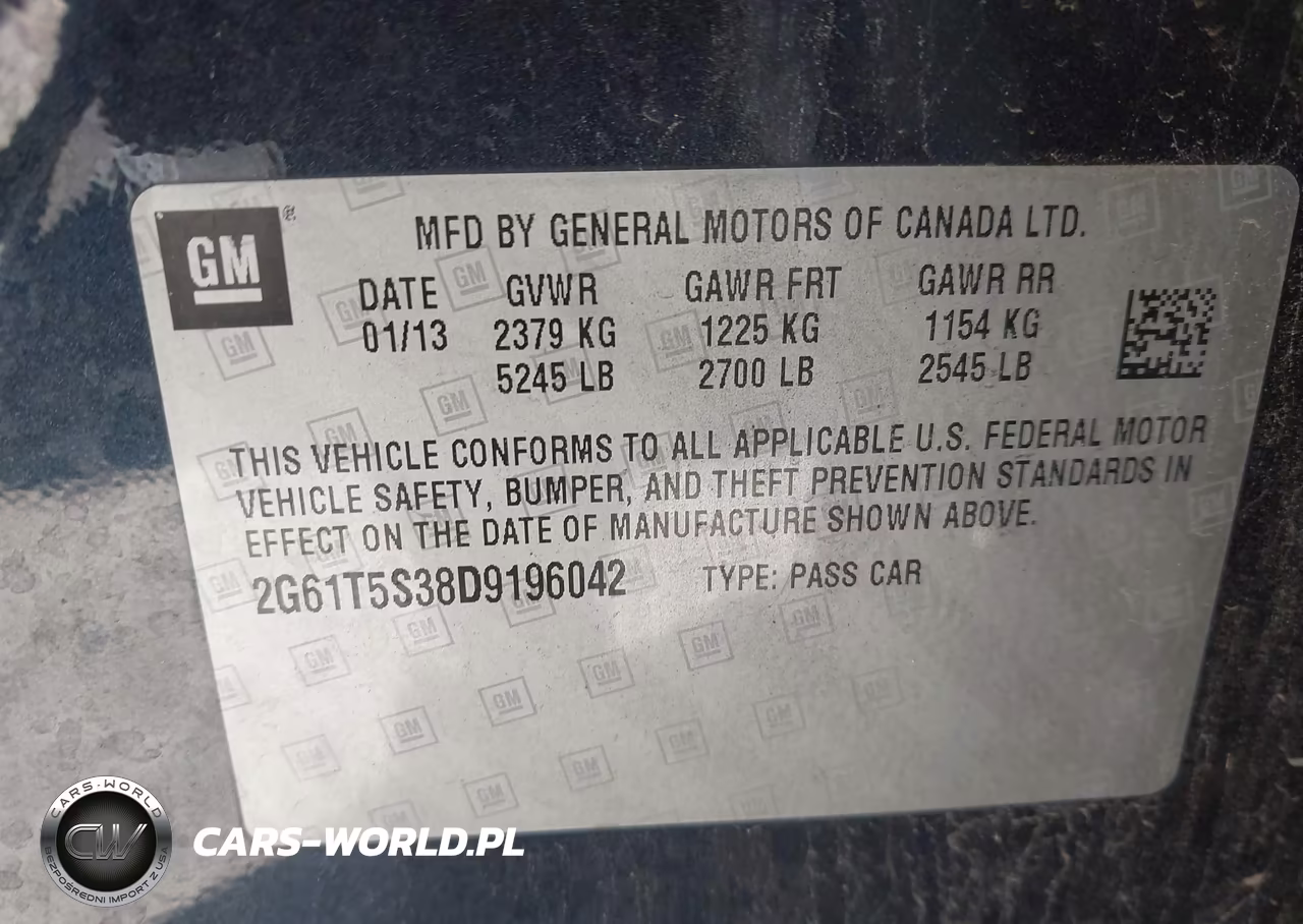 2013 Cadillac Xts Premium VIN:2G61T5S38D9196042 - 9