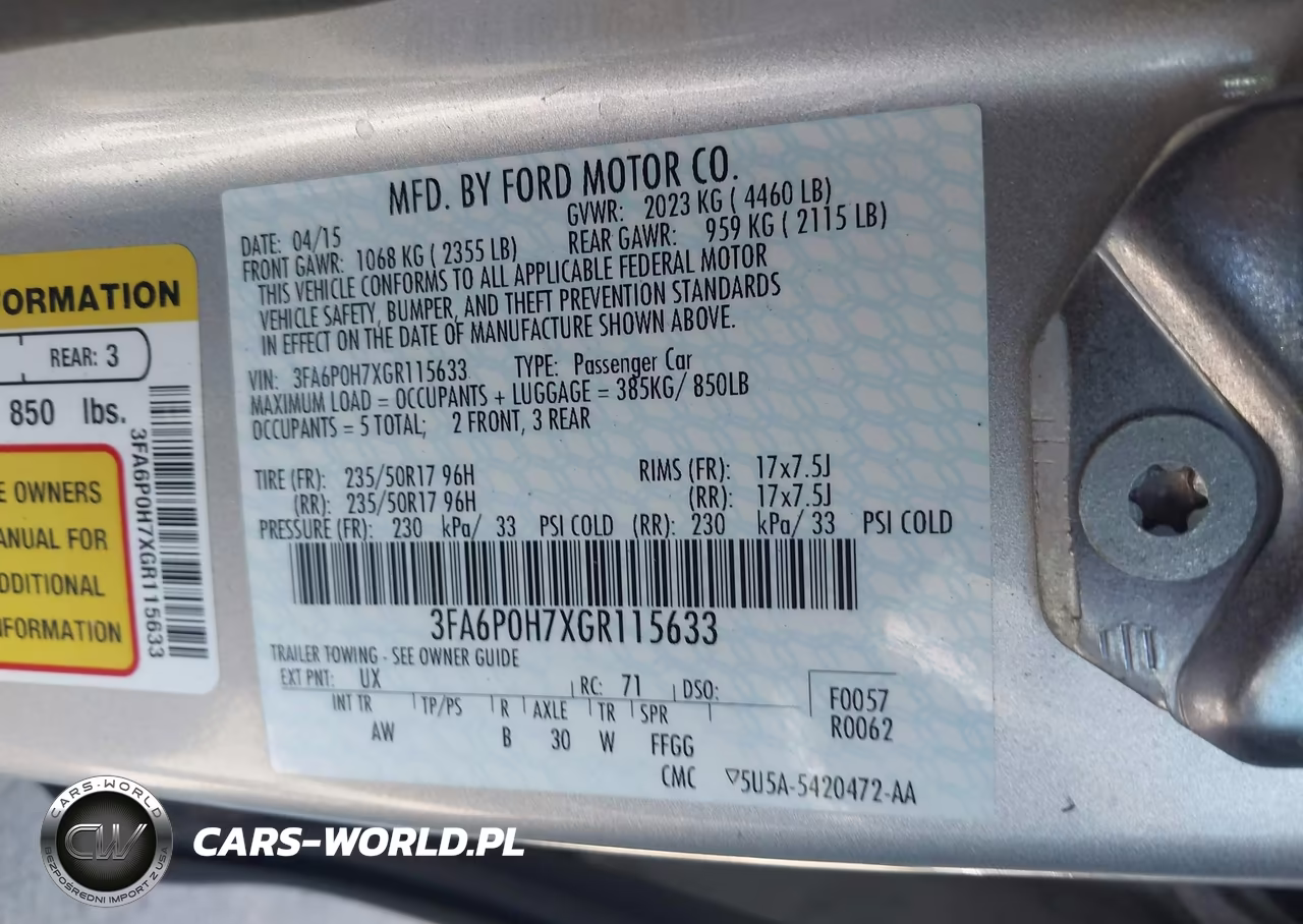 2016 Ford Fusion Se VIN:3FA6P0H7XGR115633 - 9